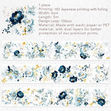 Washi tape Rose Nocturne Wide (Gilded) - 60 mm - 9 - Washi Tape Shop - Tidformera