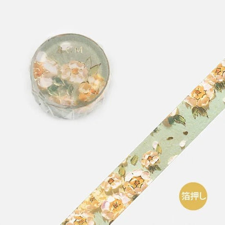 Washi Tape Roses - Yellow rose - BGM - Tidformera