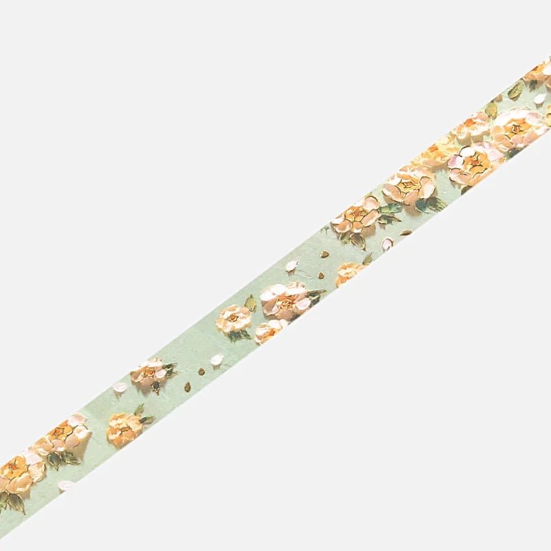 Washi Tape Roses - Yellow rose - BGM - Tidformera