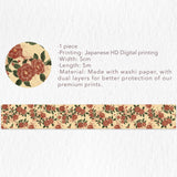 Washi Tape Set - Rustic Camellia - 3 - pack - 8 - Washi Tape Shop - Tidformera