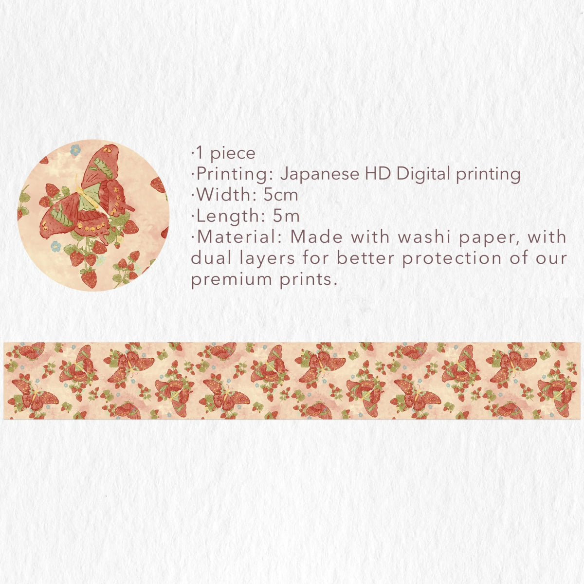 Washi Tape Set - Scarlet Bloom - 3 - pack - 9 - Washi Tape Shop - Tidformera