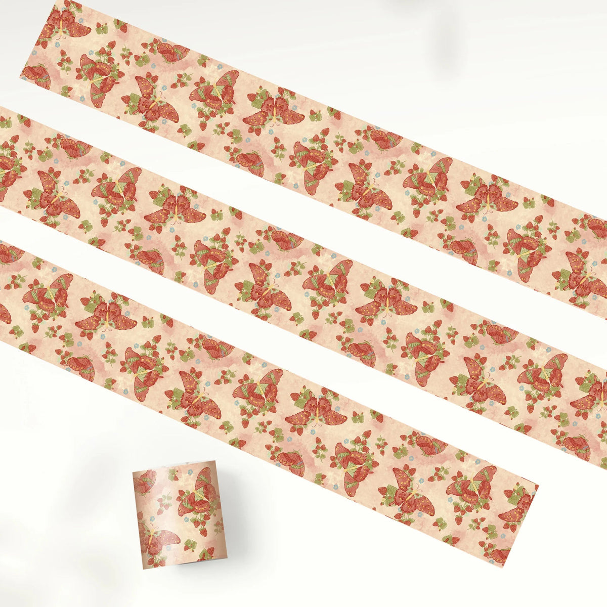 Washi Tape Set - Scarlet Bloom - 3 - pack - 5 - Washi Tape Shop - Tidformera