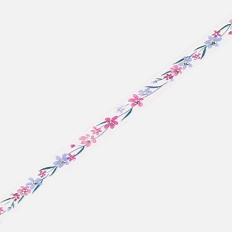 Washi Tape Silver Flower Branches - 5 mm - BGM - Tidformera