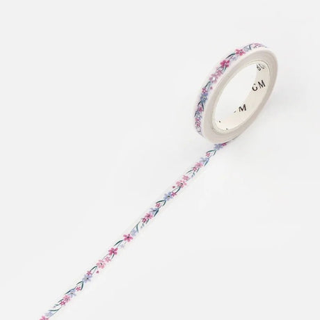 Washi Tape Silver Flower Branches - 5 mm - BGM - Tidformera