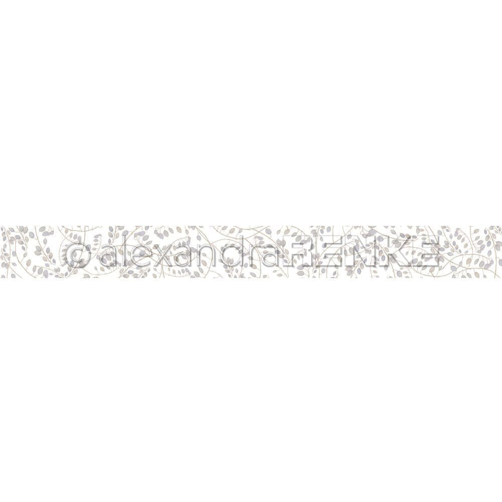 Washi tape Silver leaf pattern 30 mm - Alexandra Renke - Tidformera