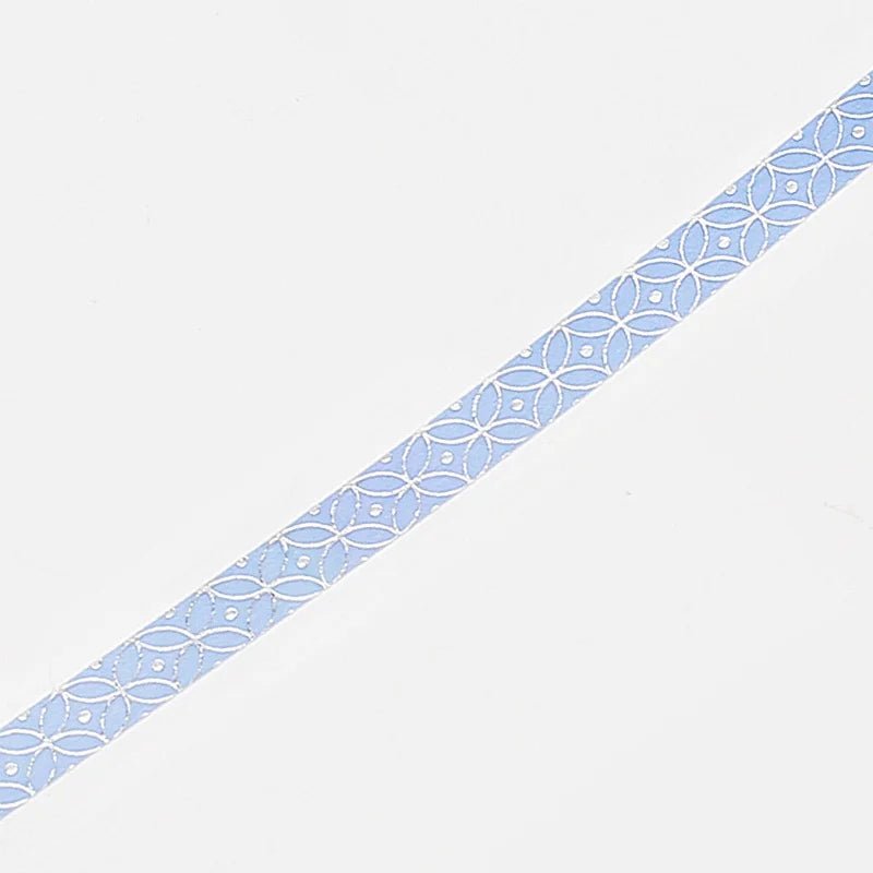 Washi Tape Silver Pattern Circle - 5 mm - BGM - Tidformera