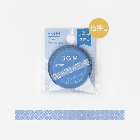 Washi Tape Silver Pattern Circle - 5 mm - BGM - Tidformera