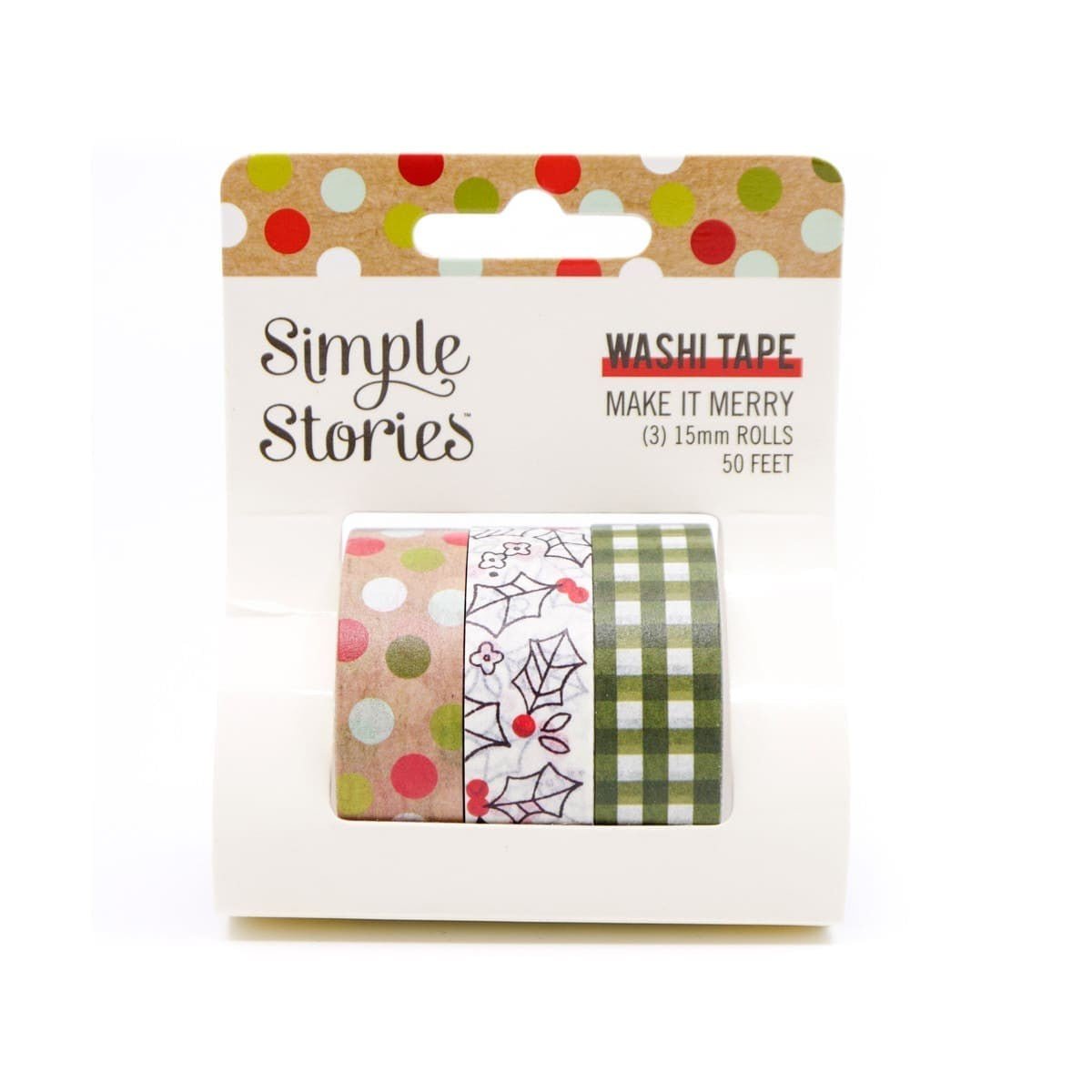 Washi tape Simple Stories 3-pack - Make it Merry - Simple Stories - Tidformera