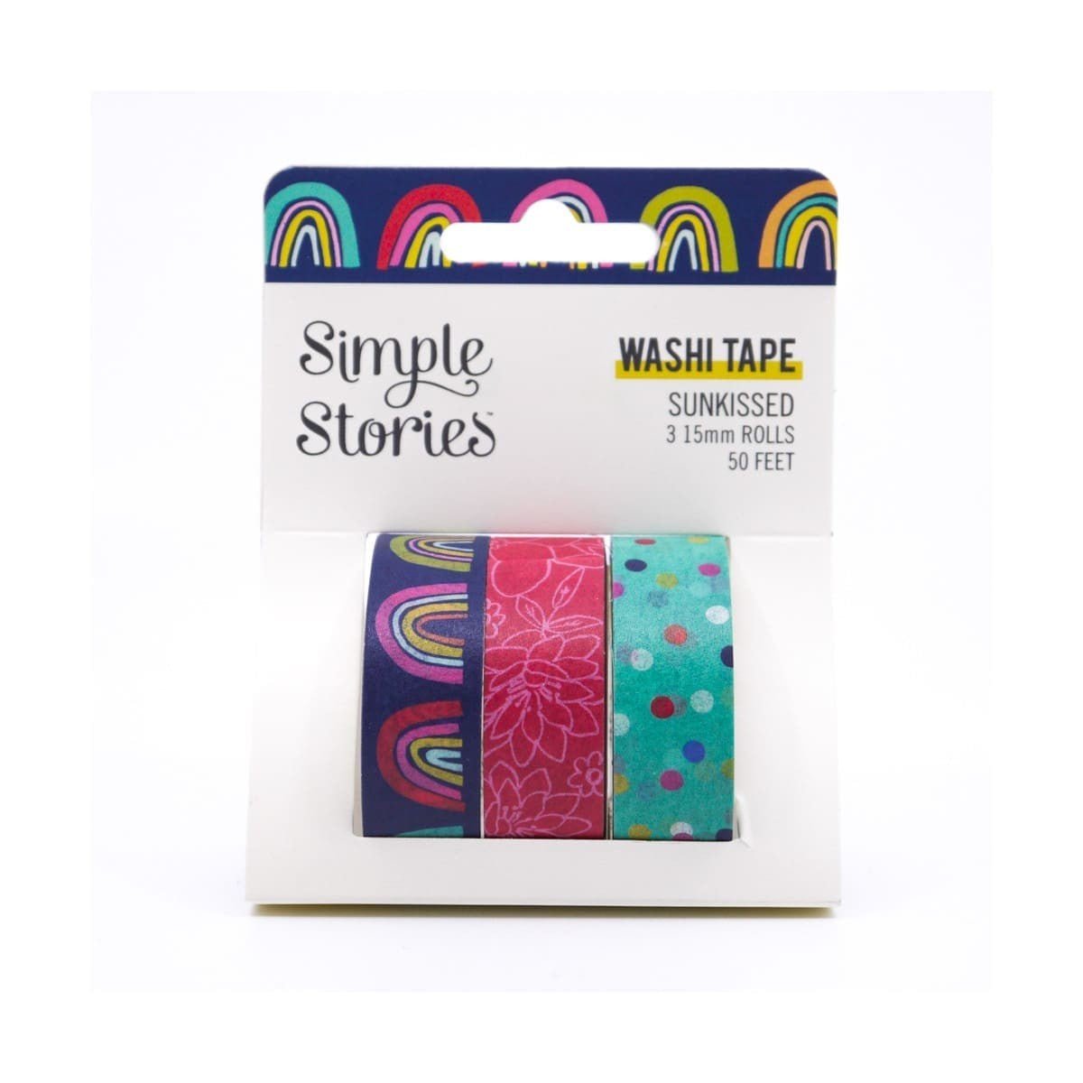 Washi tape Simple Stories 3-pack - Sunkissed - Simple Stories - Tidformera