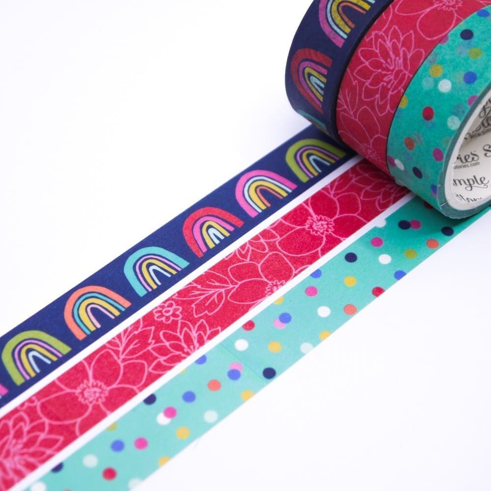 Washi tape Simple Stories 3-pack - Sunkissed - Simple Stories - Tidformera