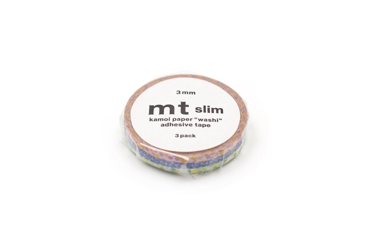 Washi Tape Slim 3 mm 3 - pack - Flower - MT masking tape - Tidformera