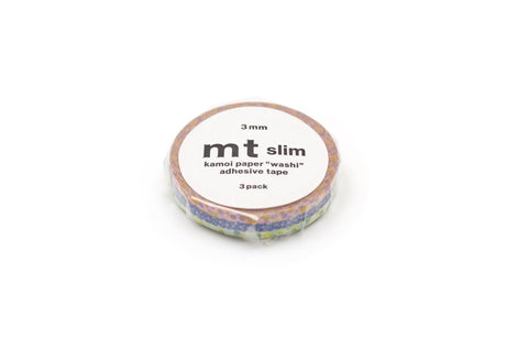 Washi Tape Slim 3 mm 3 - pack - Flower - 2 - MT masking tape - Tidformera