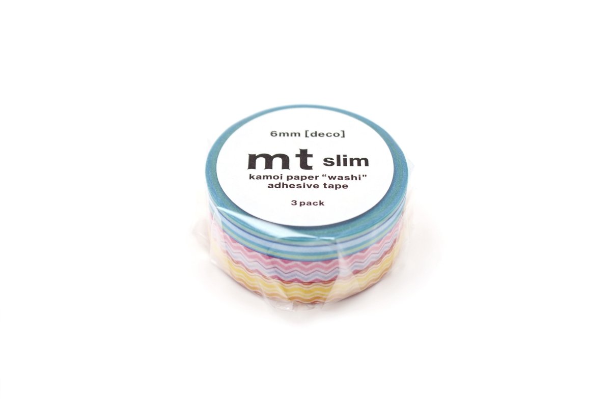 Washi Tape Slim 6 mm 3 - pack - Deco line - MT masking tape - Tidformera