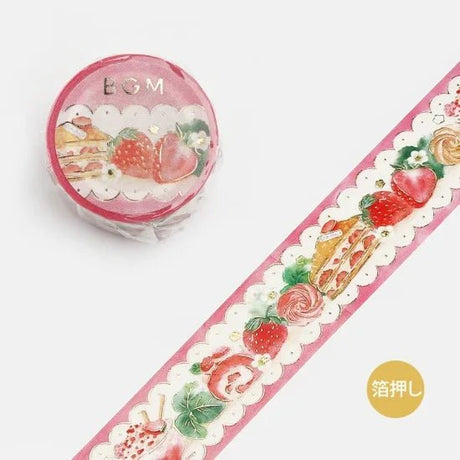 Washi Tape Strawberry Sweets - BGM - Tidformera