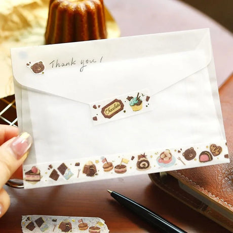 Washi Tape Tokimeki Flavor - Chocolate - 3 - BGM - Tidformera