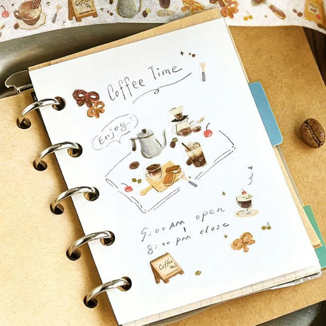 Washi Tape Tokimeki Flavor - Coffee - 3 - BGM - Tidformera