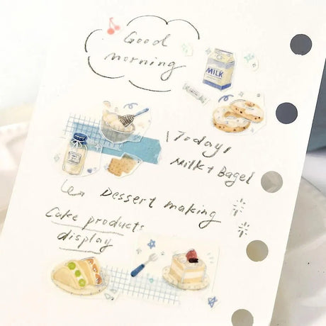 Washi Tape Tokimeki Flavor - Milk - 4 - BGM - Tidformera