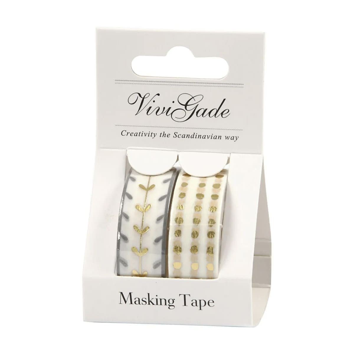 Washi tape Vivi Gade 2-pack - Hjärtan och prickar - Creotime - Tidformera