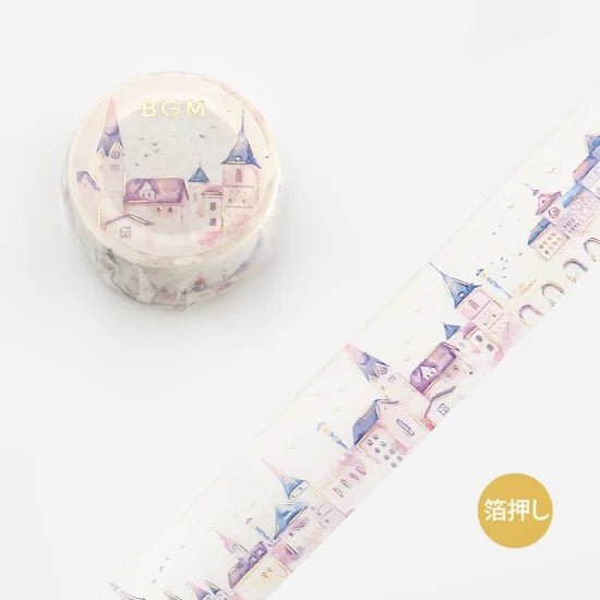 Washi Tape Watercolor Town - European city - BGM - Tidformera