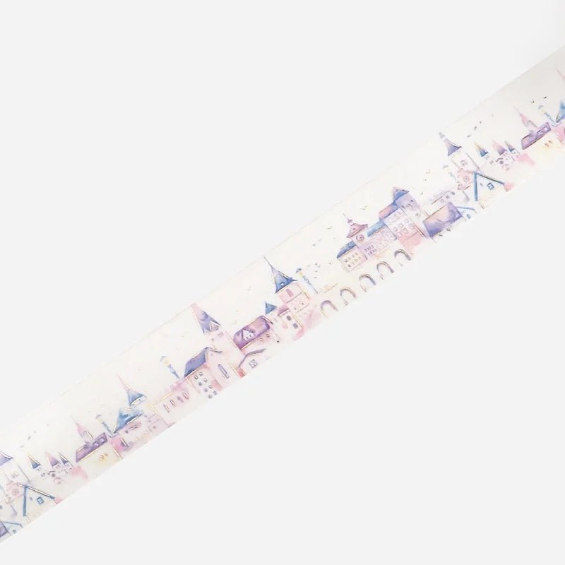 Washi Tape Watercolor Town - European city - BGM - Tidformera