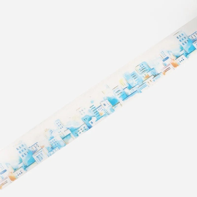 Washi Tape Watercolor Town - Metropolitan - 4 - BGM - Tidformera