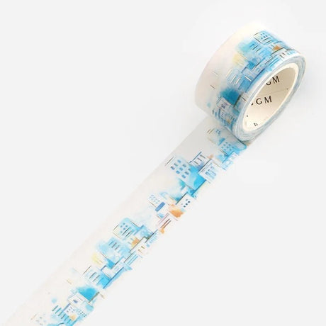 Washi Tape Watercolor Town - Metropolitan - BGM - Tidformera