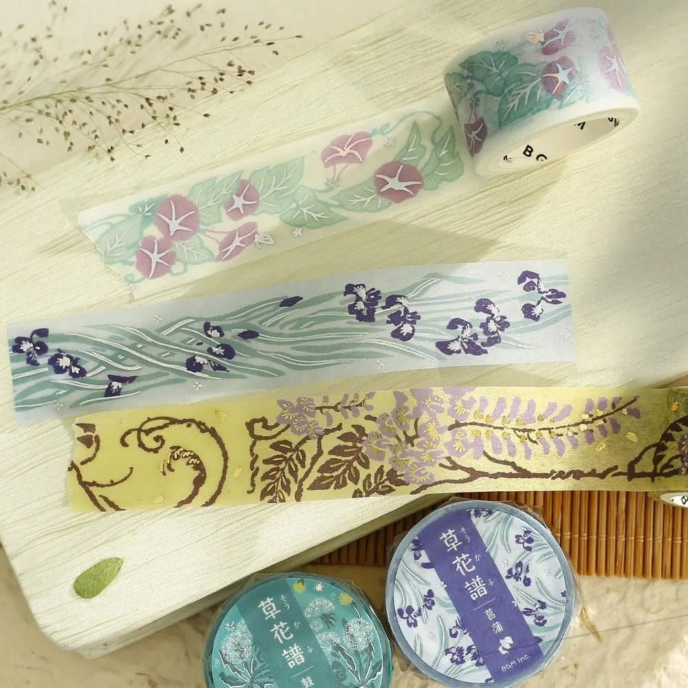 Washi Tape Wisteria flower - 3 - BGM - Tidformera