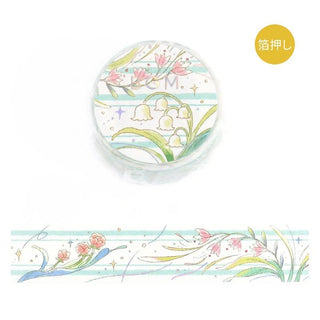 Dekorationstejp med olika blommor. Washi Tape - Wonderful Journey - The Language of Flowers från BGM - Tidformera