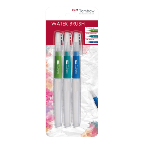 Water Brush Penselpenna med vattentank - 3 - pack - 1 - Tombow - Tidformera