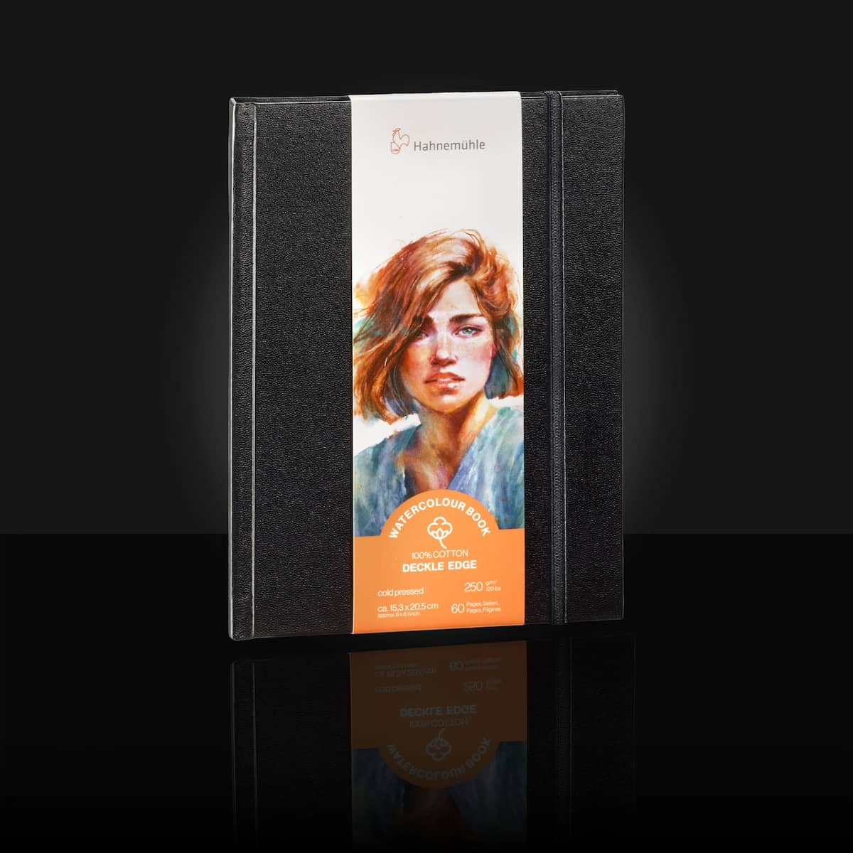 Watercolour Book Deckle Edge 100 % Cotton - A5 Portrait - 1 - Hahnemühle - Tidformera