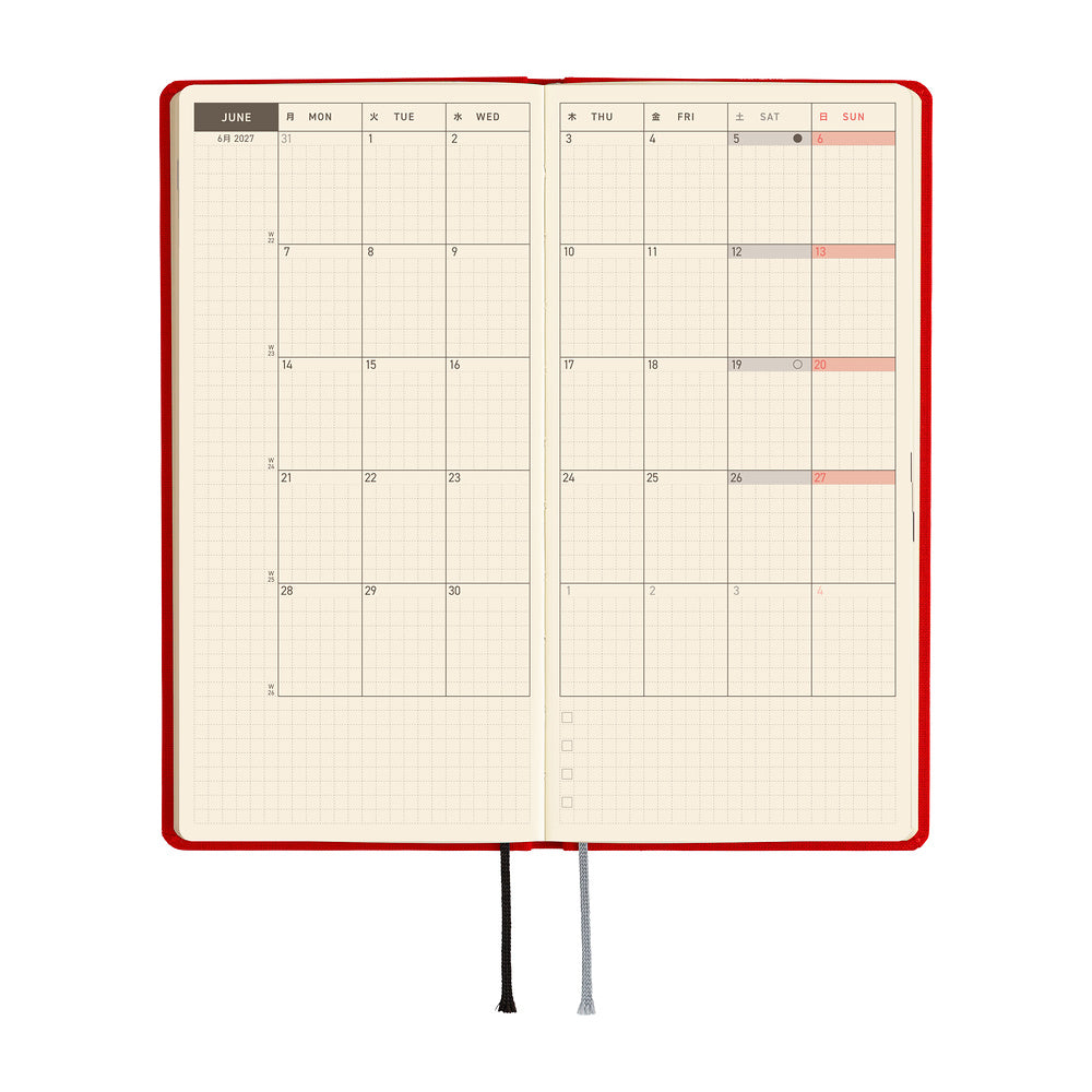 Hobonichi - Weeks Colors: Poppy Red - 2027
