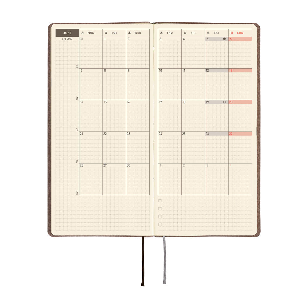 Hobonichi - Weeks Smooth: Café au Lait - 2027