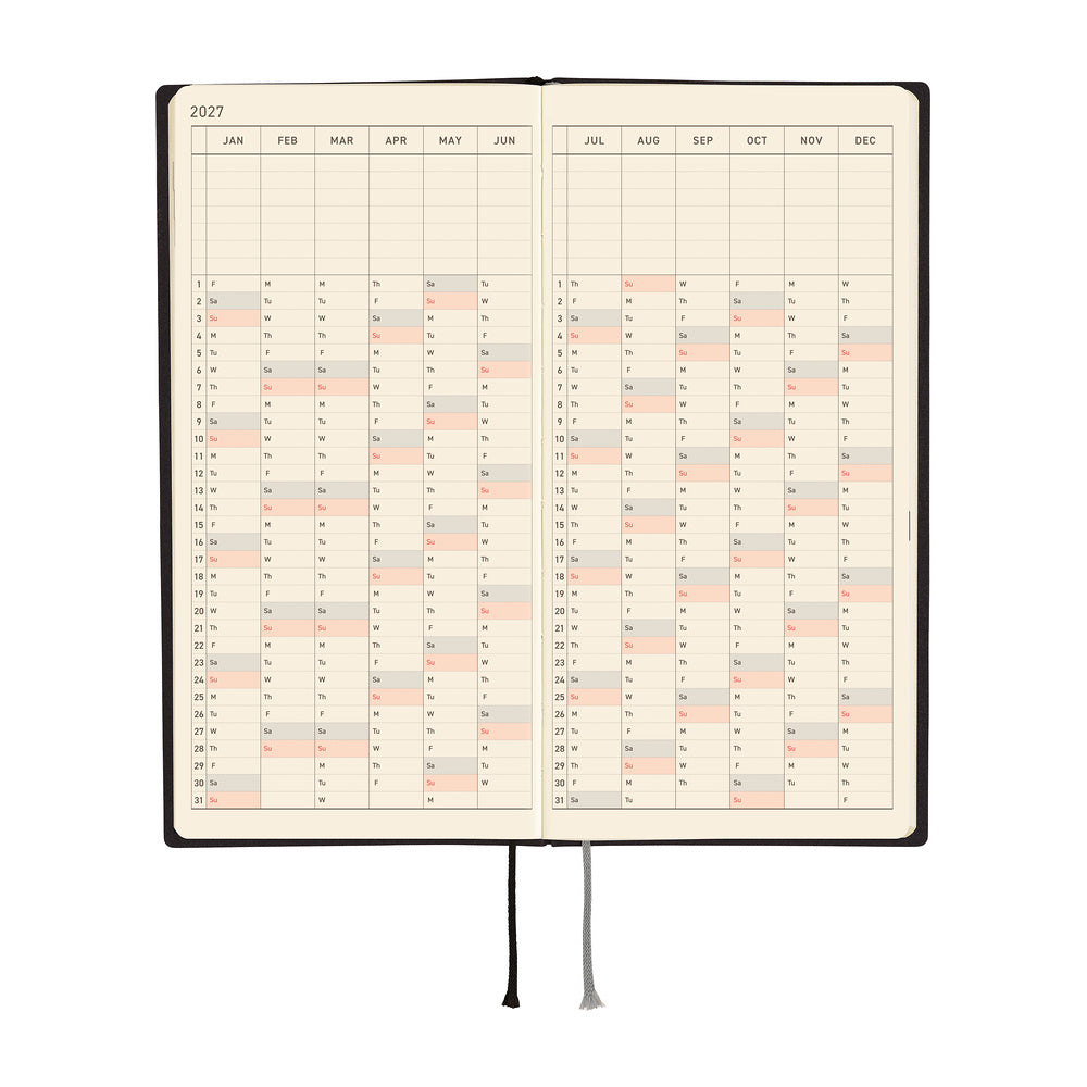 Hobonichi - Weeks White Line: Black - 2027
