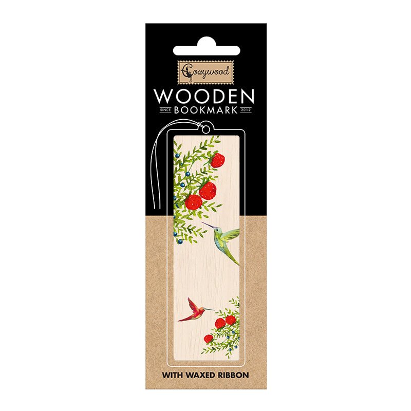 Wooden bookmark - Hummingbirds - Cozywood - Tidformera