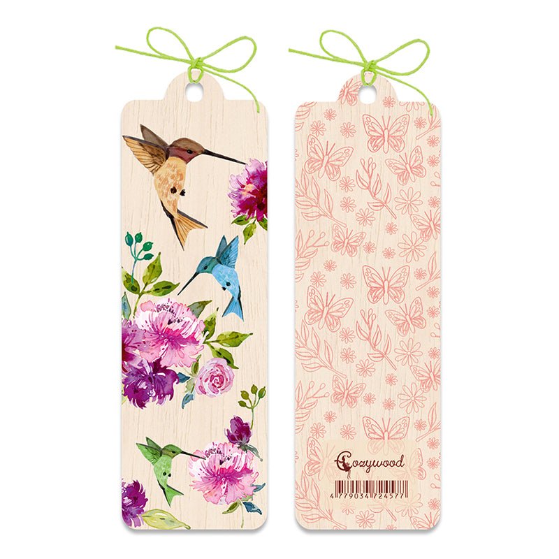 Wooden bookmark - Peonies - Cozywood - Tidformera