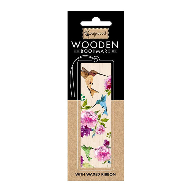 Wooden bookmark - Peonies - Cozywood - Tidformera