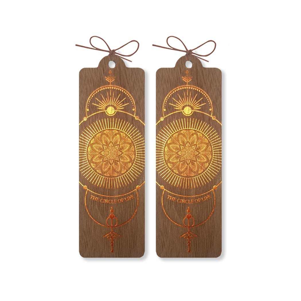 Wooden bookmark - The circle of life - Cozywood - Tidformera