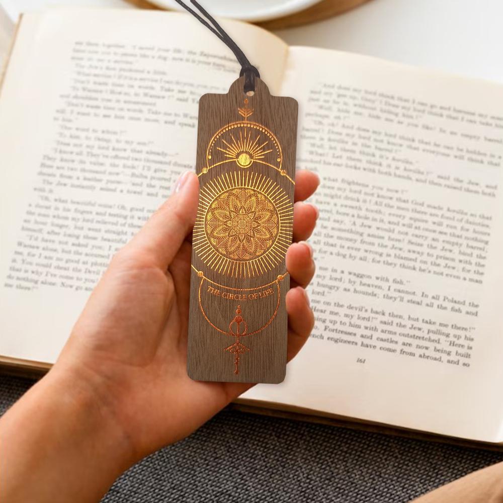 Wooden bookmark - The circle of life - Cozywood - Tidformera