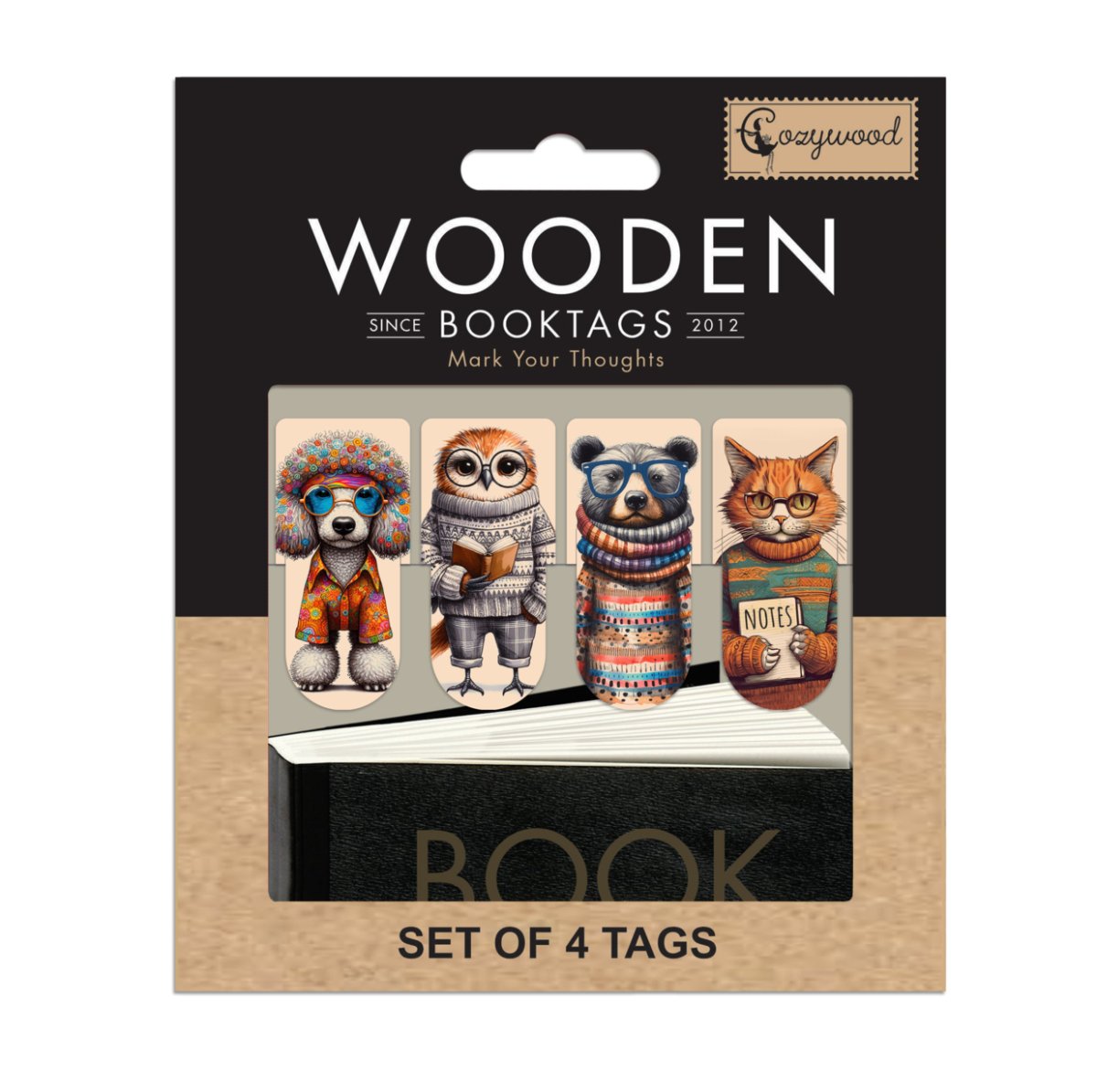 Wooden Booktags - The heroes of the stories - 1 - Cozywood - Tidformera