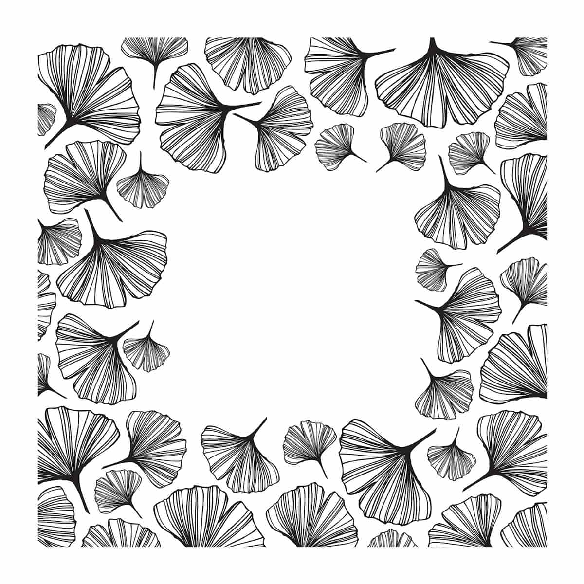 Wooden Doodler Stamp - Gingko - 2 - Aladine - Tidformera