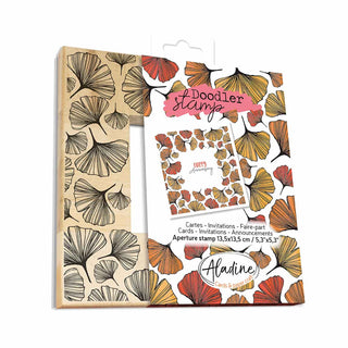 Wooden Doodler Stamp - Gingko - 1 - Aladine - Tidformera
