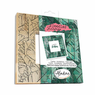 Wooden Doodler Stamp - Grandes Feuilles - 1 - Aladine - Tidformera
