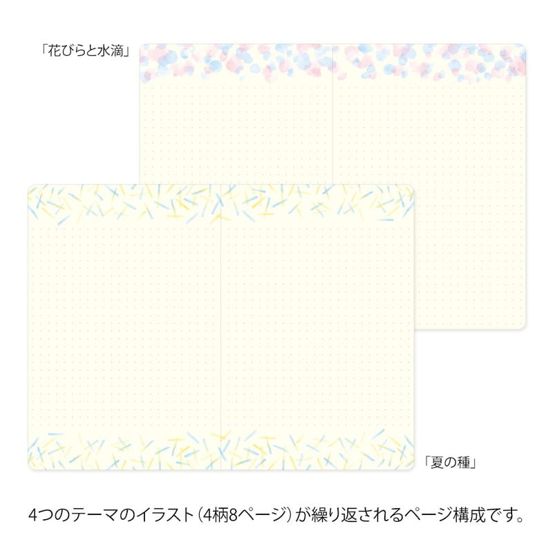 Yuru Log Notebook B6 Dotted - Watercolour - 7 - Midori - Tidformera