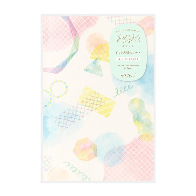 Yuru Log Notebook B6 Dotted - Watercolour - 1 - Midori - Tidformera