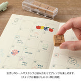 Yuru Log Notebook B6 - Free Diary Monthly 12 månader - 4 - Midori - Tidformera