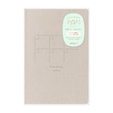 Yuru Log Notebook B6 - Free Diary Monthly 18 månader - 1 - Midori - Tidformera