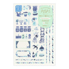 Yuru Log Sticker 2 ark - Blue Nordic - 1 - Midori - Tidformera