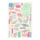 Yuru Log Sticker 2 ark - Collage Tape - 1 - Midori - Tidformera
