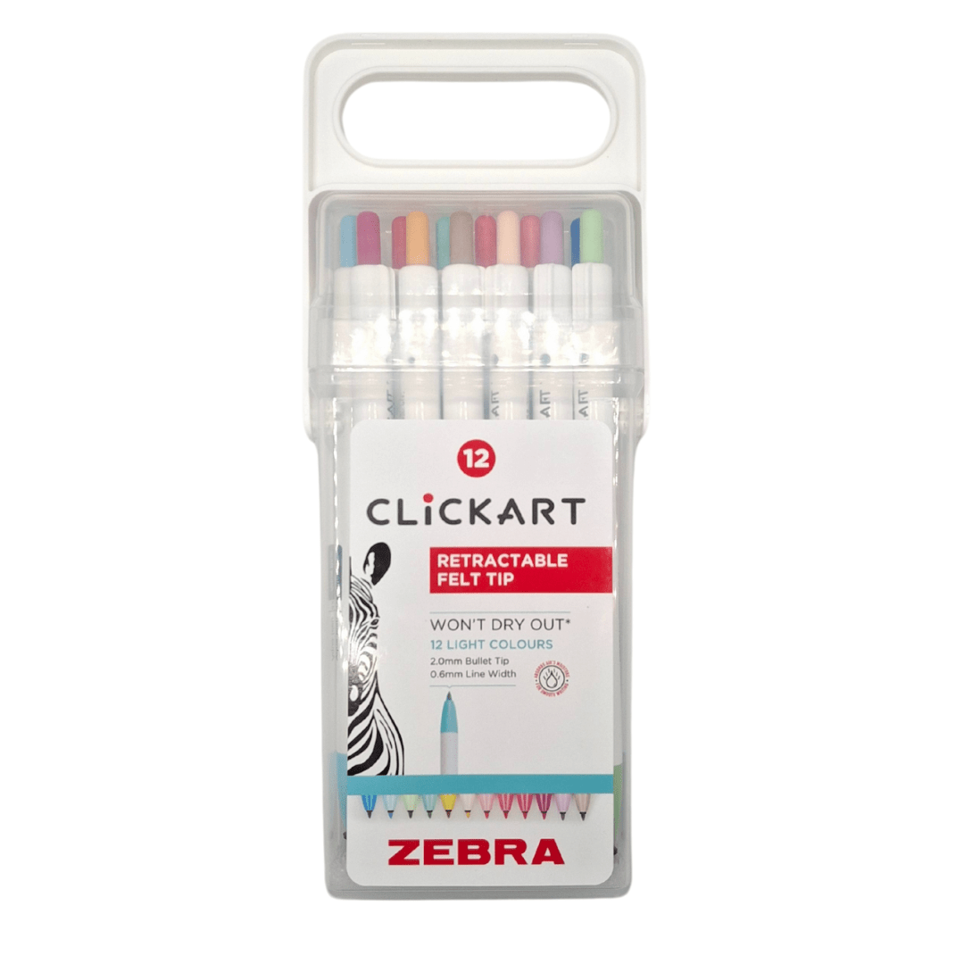 Förpackning med Zebra Marker - Clickart - Light colors - 10-pack
