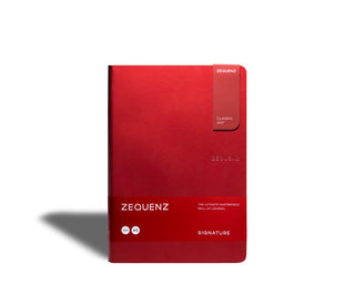 Zequenz - Rutad anteckningsbok - Signature Classic - A5 - Röd från Zequenz - Tidformera